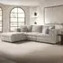 Asher 4-Seater Sofa with Footstool - Beige, Boucle