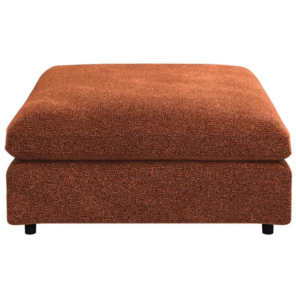 Asher Footstool - Burnt Orange, Chenille