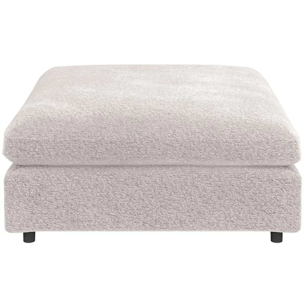 Asher Footstool - Cream, Boucle