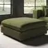 Asher Footstool - Green, Velvet