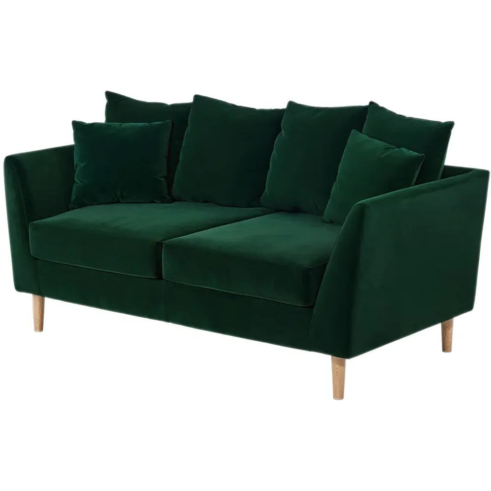 Avery 2-Seater Scatter Back Sofa - Green