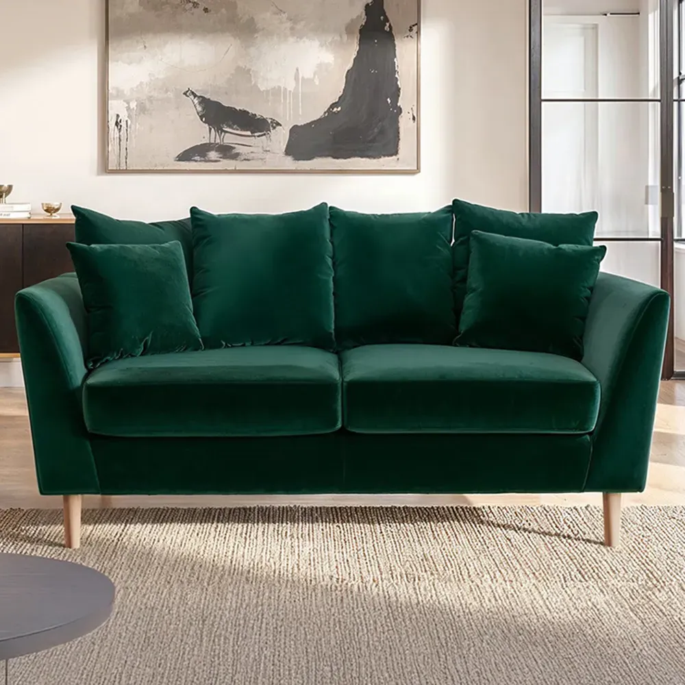 Avery 2-Seater Scatter Back Sofa - Green image