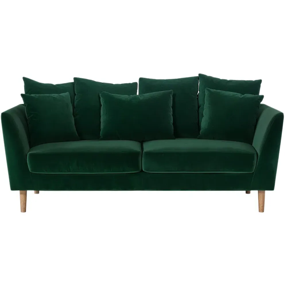 Avery 3-Seater Scatter Back Sofa - Green