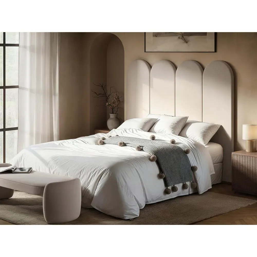 Cirrus Headboard Panel 4 Pack - Cream, Velvet