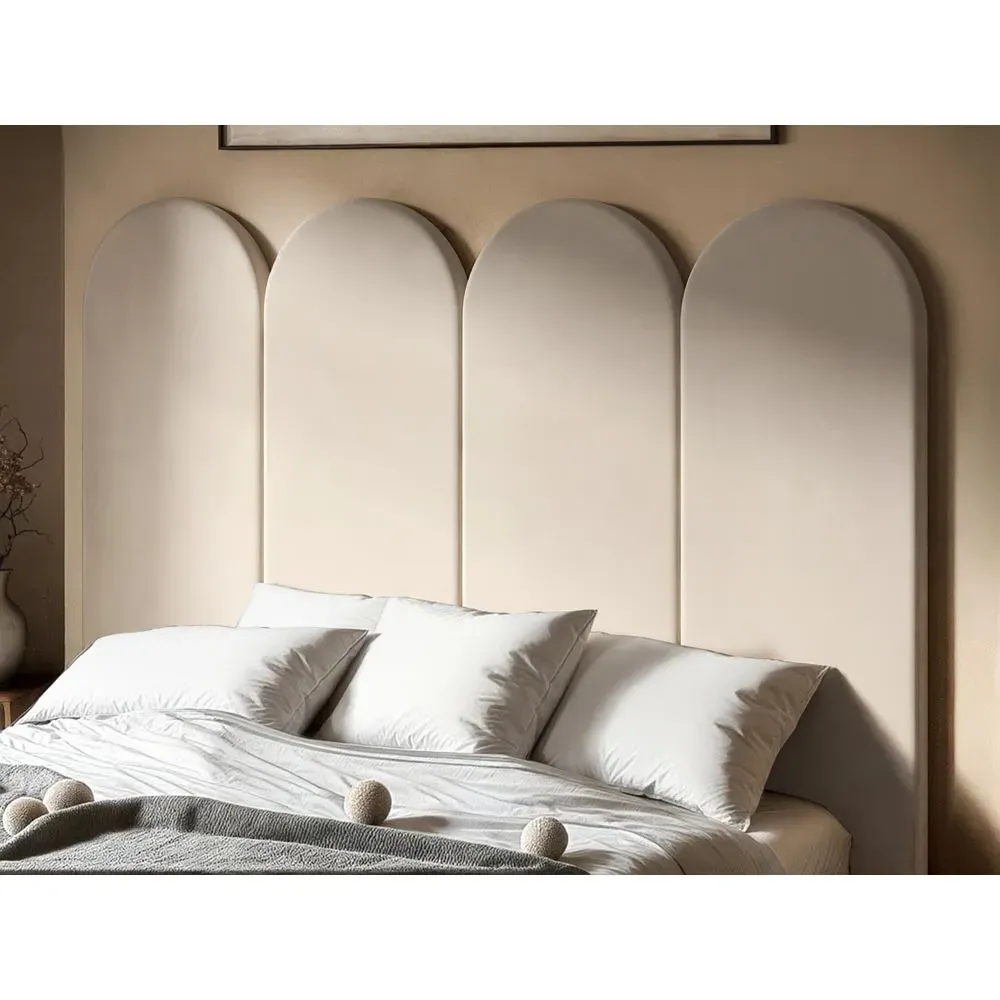 Cirrus Headboard Panel 4 Pack - Cream, Velvet