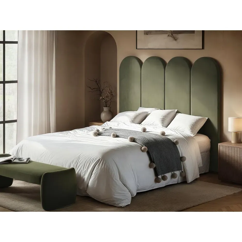 Cirrus Headboard Panel 4 Pack - Green, Velvet