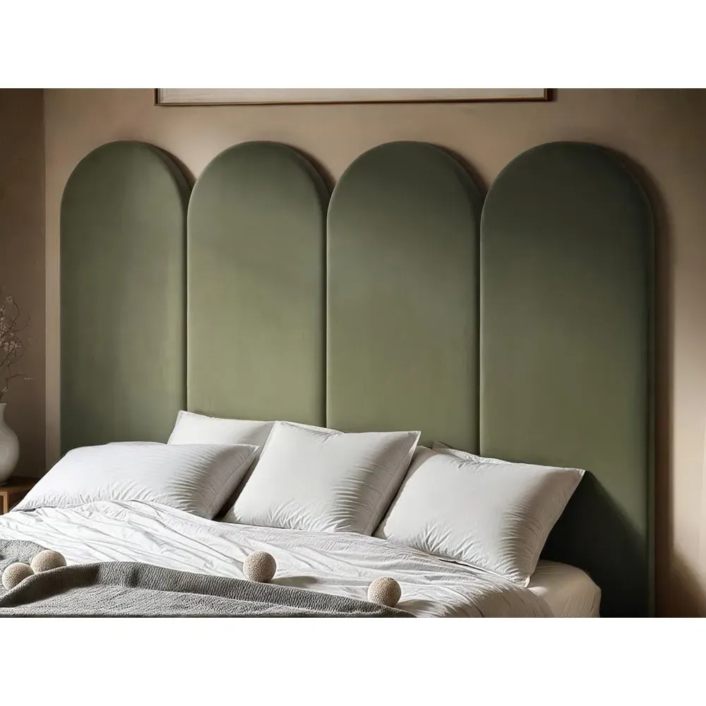 Cirrus Headboard Panel 4 Pack - Green, Velvet