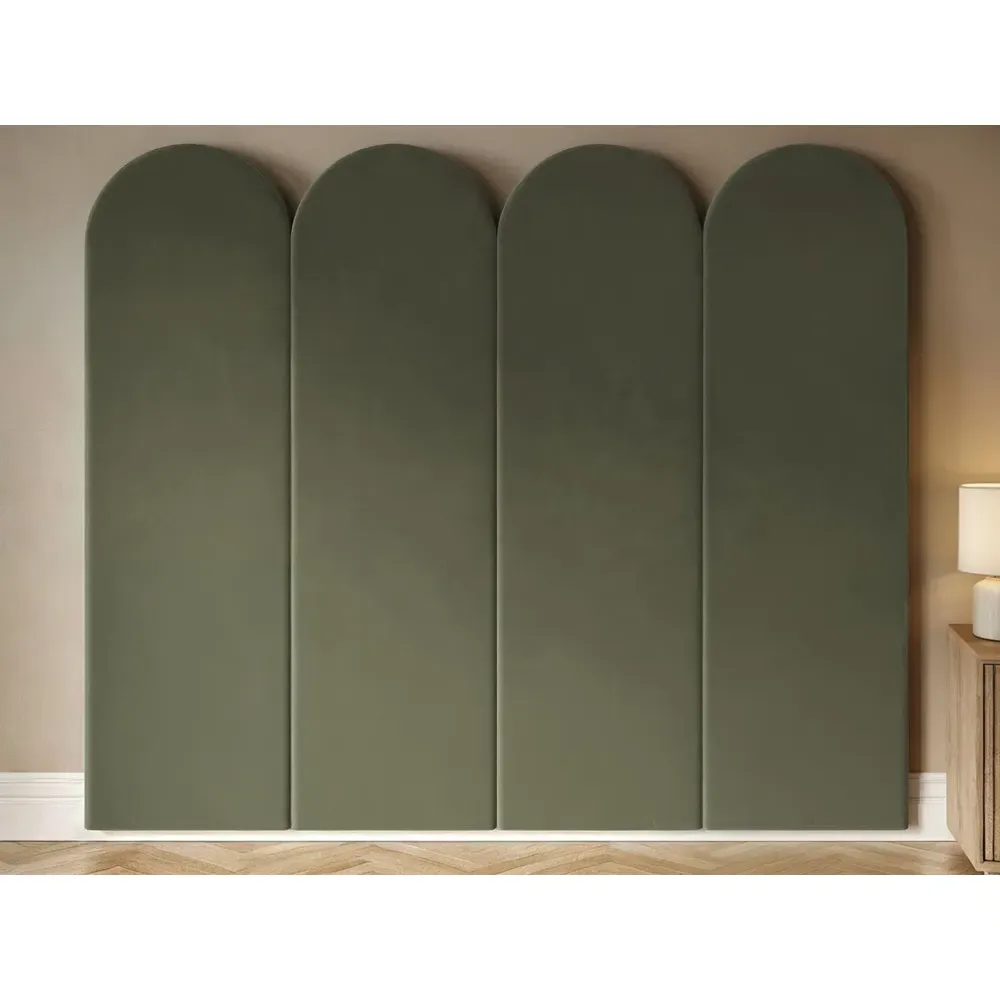 Cirrus Headboard Panel 4 Pack - Green, Velvet