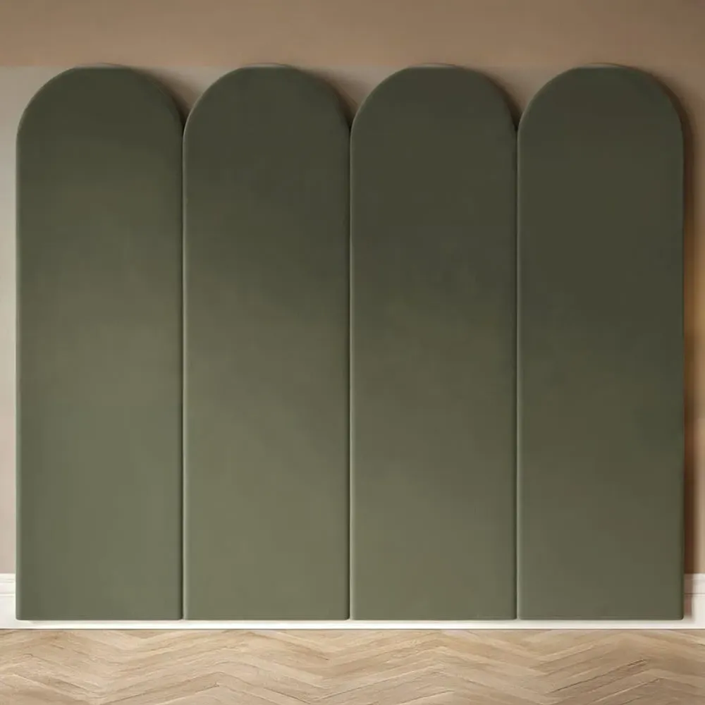 Cirrus Headboard Panel 4 Pack - Green, Velvet