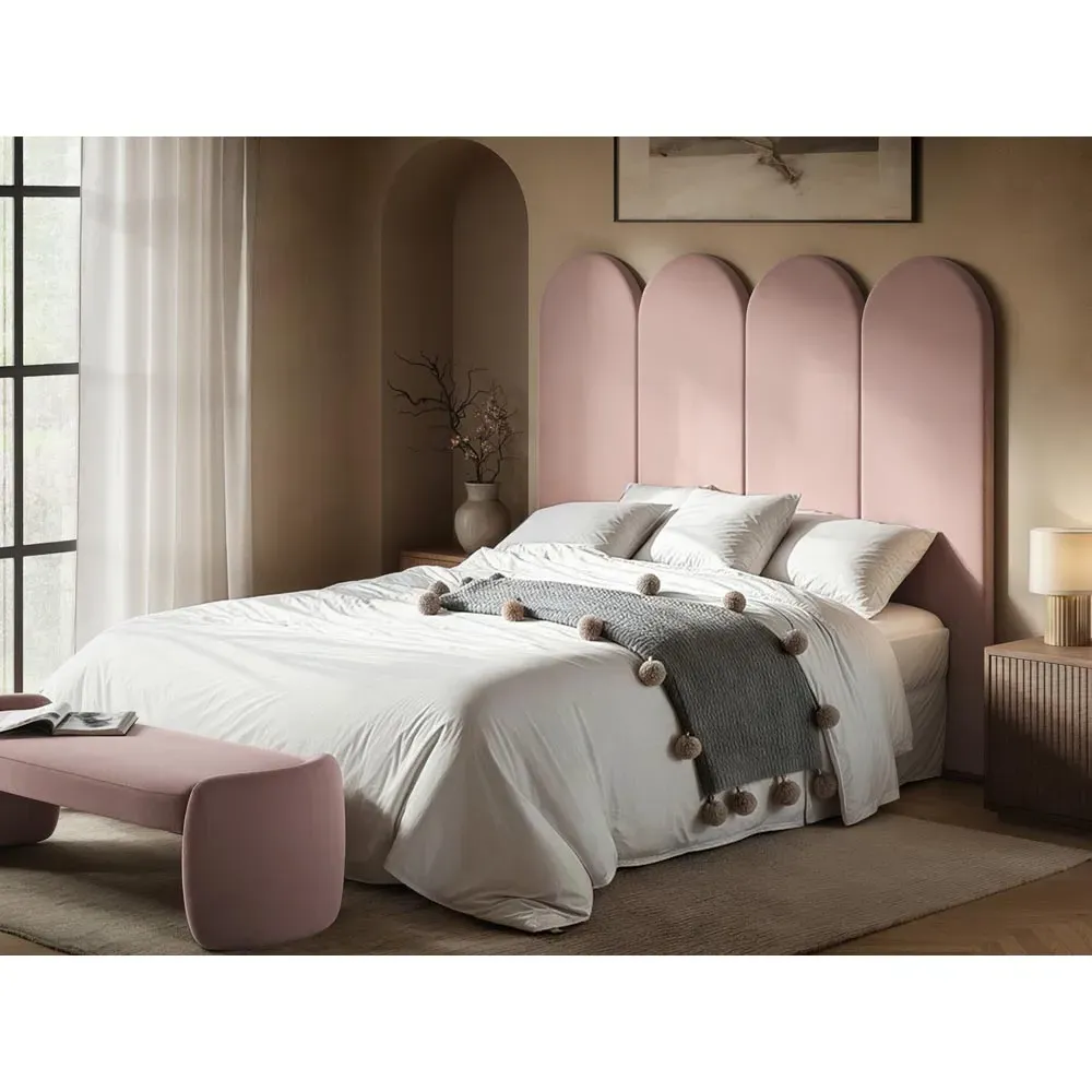 Cirrus Headboard Panel 4 Pack - Pink, Velvet