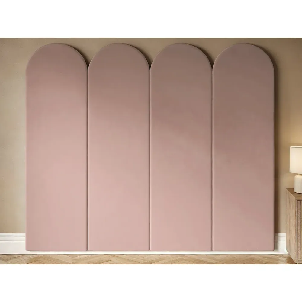 Cirrus Headboard Panel 4 Pack - Pink, Velvet