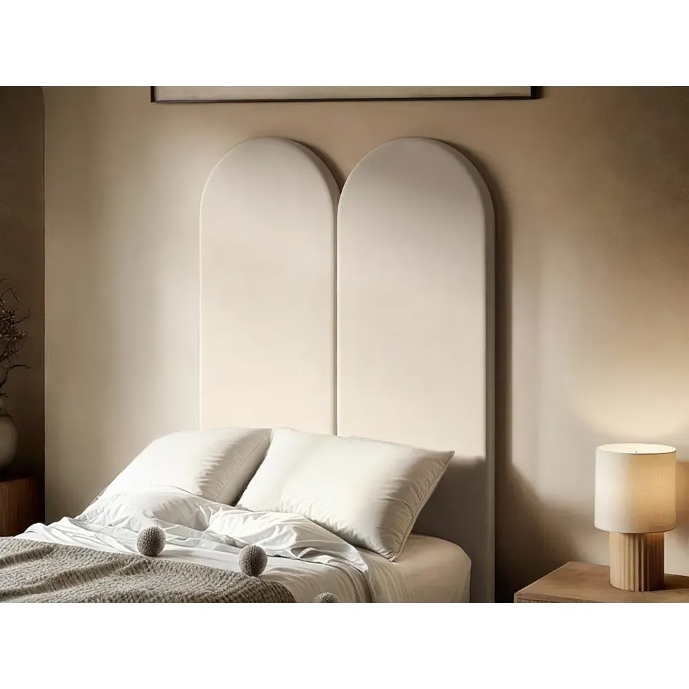 Cirrus Headboard Panel - Cream, Velvet