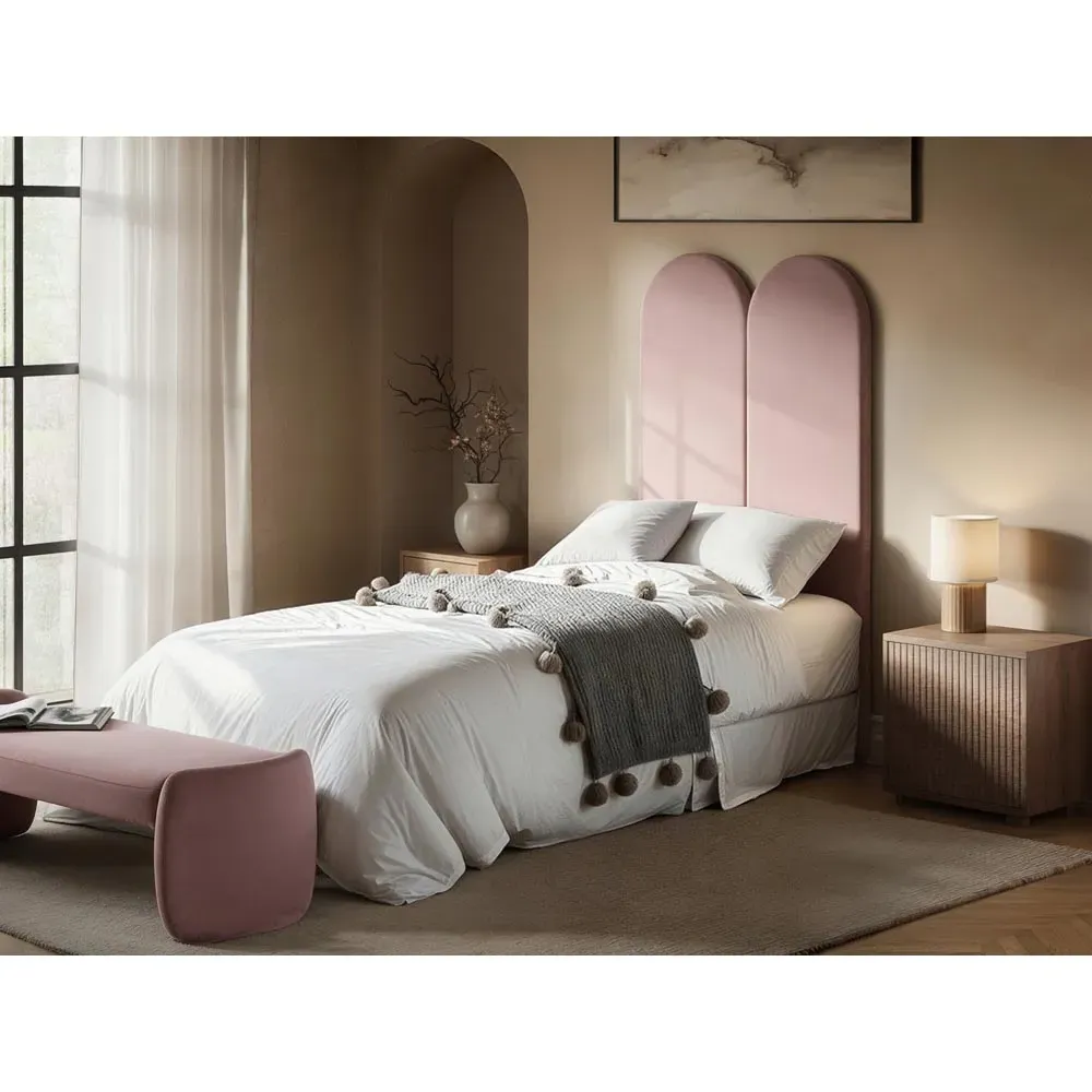 Cirrus Headboard Panel - Pink, Velvet