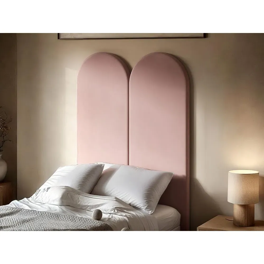 Cirrus Headboard Panel - Pink, Velvet