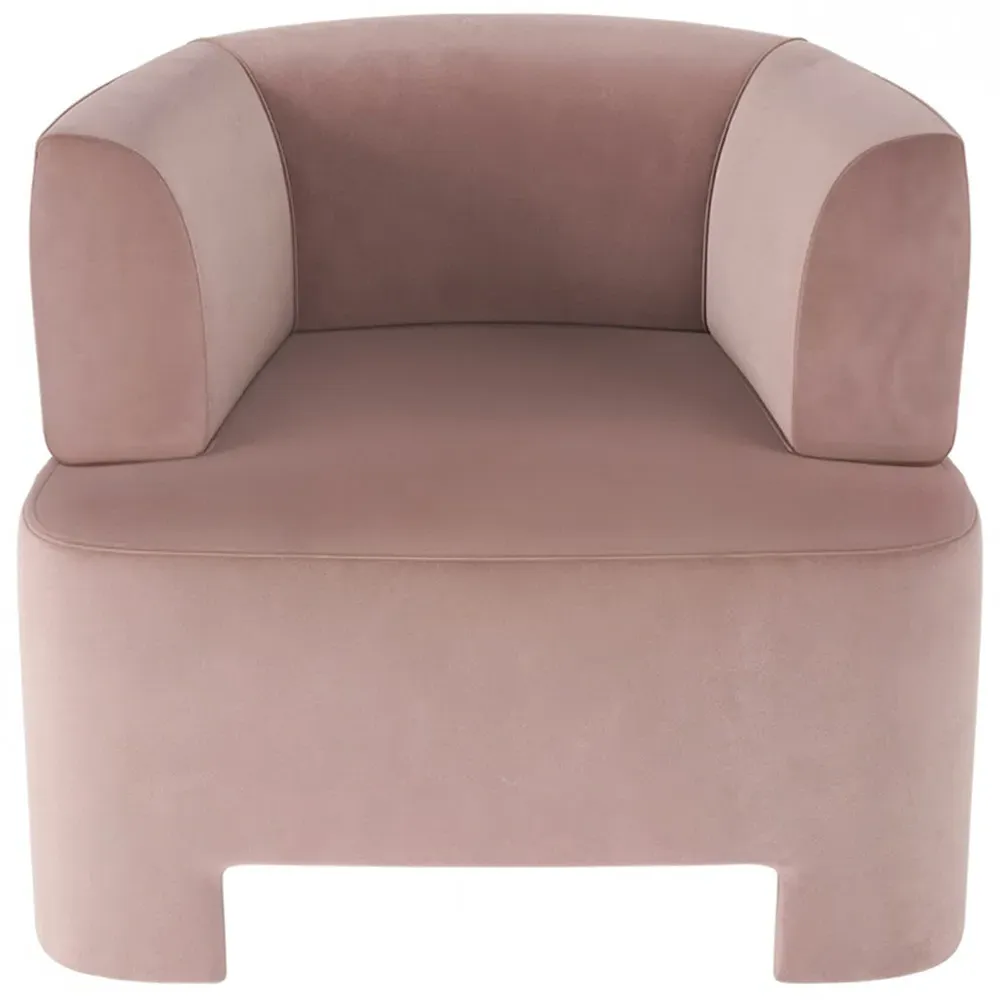 Cleo Accent Chair - Pink, Velvet