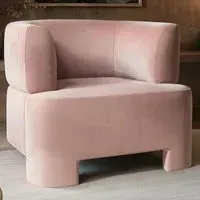 Cleo Accent Chair - Pink, Velvet