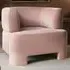 Cleo Accent Chair - Pink, Velvet