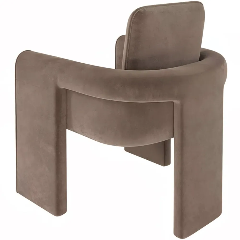 Dakota Accent Chair - Brown, Velvet