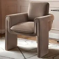 Dakota Accent Chair - Brown, Velvet