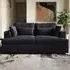 Drew 2-Seater Sofa with Scatter Cushions - Charcoal, Chenille