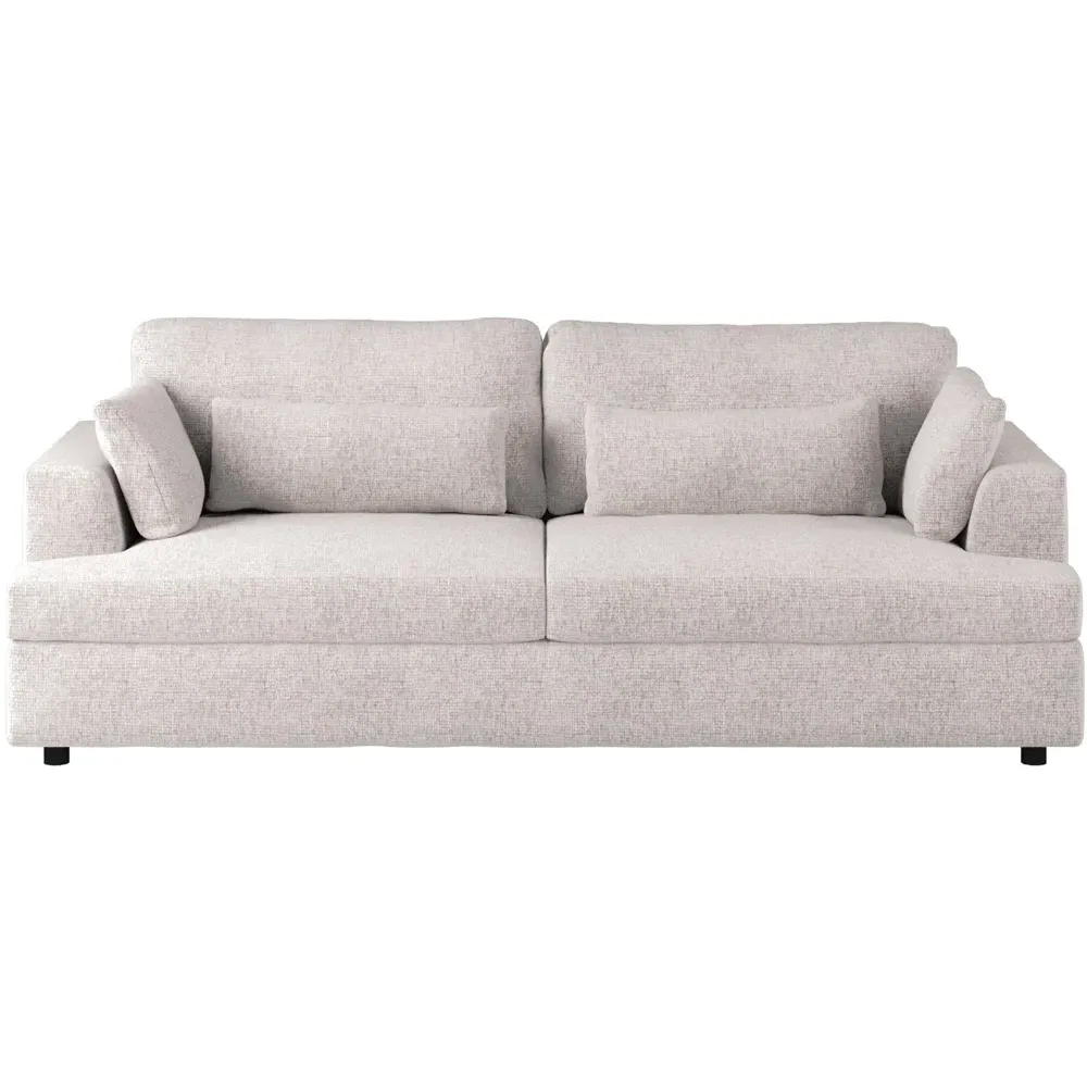 Drew 3-Seater Sofa - Cream, Chenille