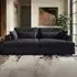 Drew 3-Seater Sofa with Scatter Cushions - Charcoal, Chenille