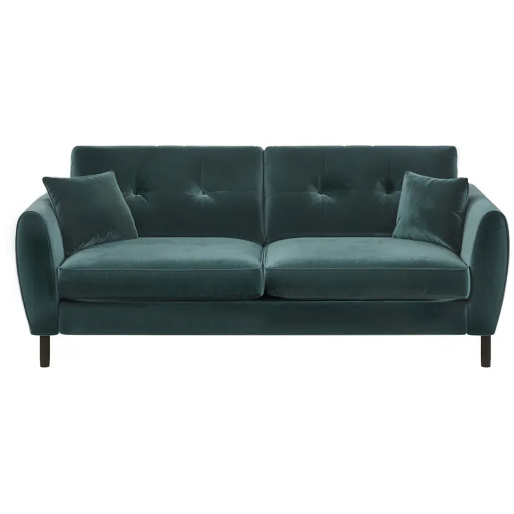 Ellison 3-Seater Sofa - Green, Velvet