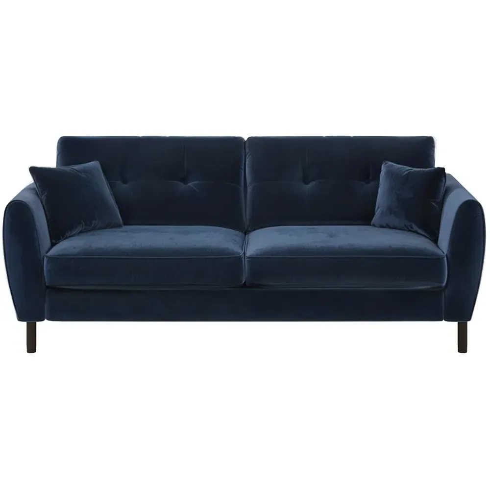Ellison 3-Seater Sofa - Navy, Velvet