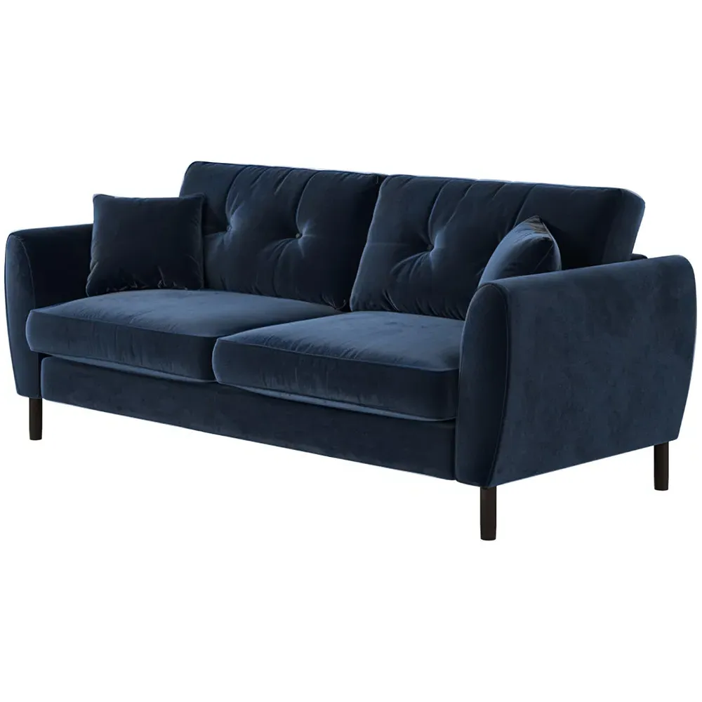 Ellison 3-Seater Sofa - Navy, Velvet