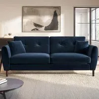 Ellison 3-Seater Sofa - Navy, Velvet