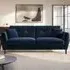 Ellison 3-Seater Sofa - Navy, Velvet