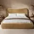 Ember Double Ottoman Bed with Storage - Gold, Velvet