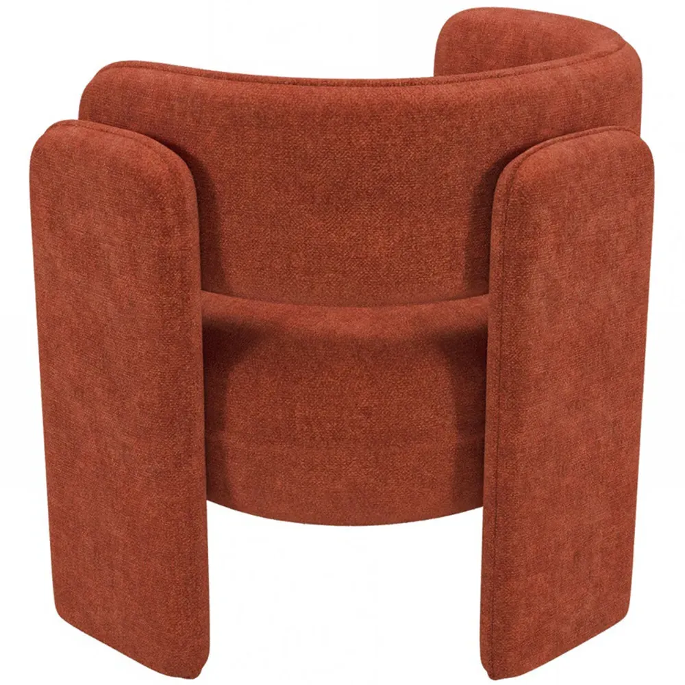 Emery Accent Chair - Burnt Orange, Velvet
