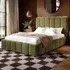 Emilie Double Ottoman Bed with Storage - Green, Velvet