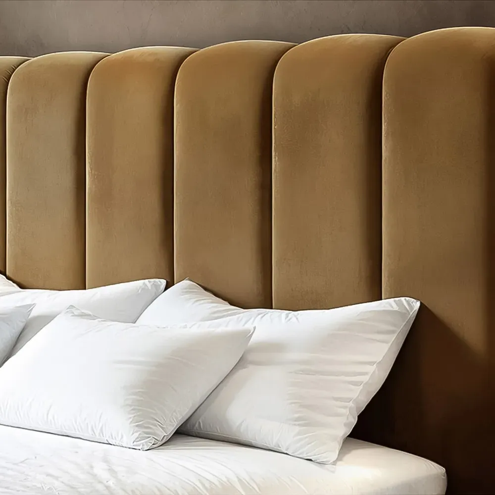 Emilie Double Ottoman Bed with Storage - Mocha, Velvet