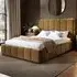 Emilie Double Ottoman Bed with Storage - Mocha, Velvet