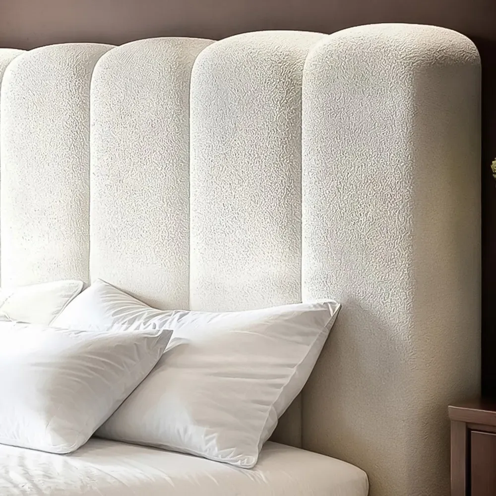 Emilie King Size Ottoman Bed with Storage - Cream, Boucle