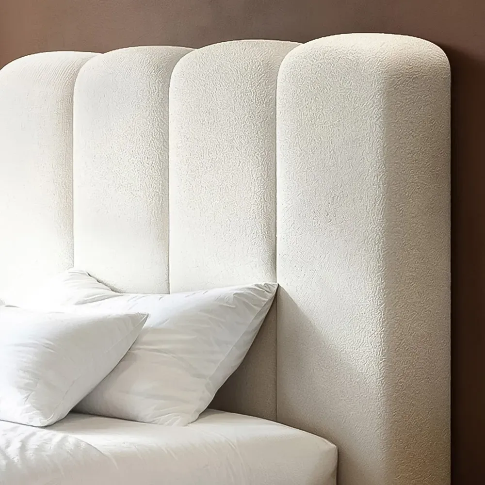 Emilie Single Ottoman Bed with Storage - Cream, Boucle