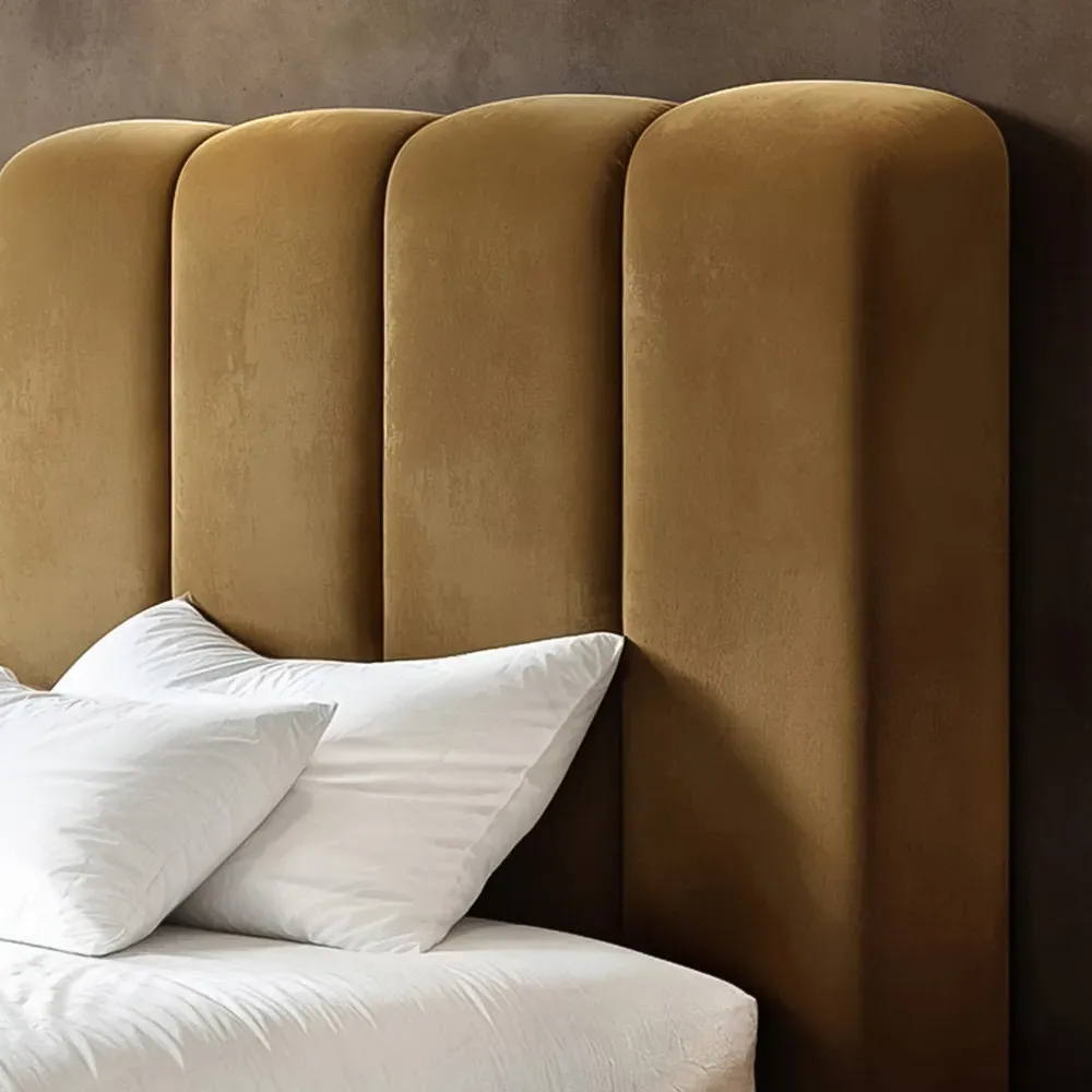 Emilie Single Ottoman Bed with Storage - Mocha, Velvet