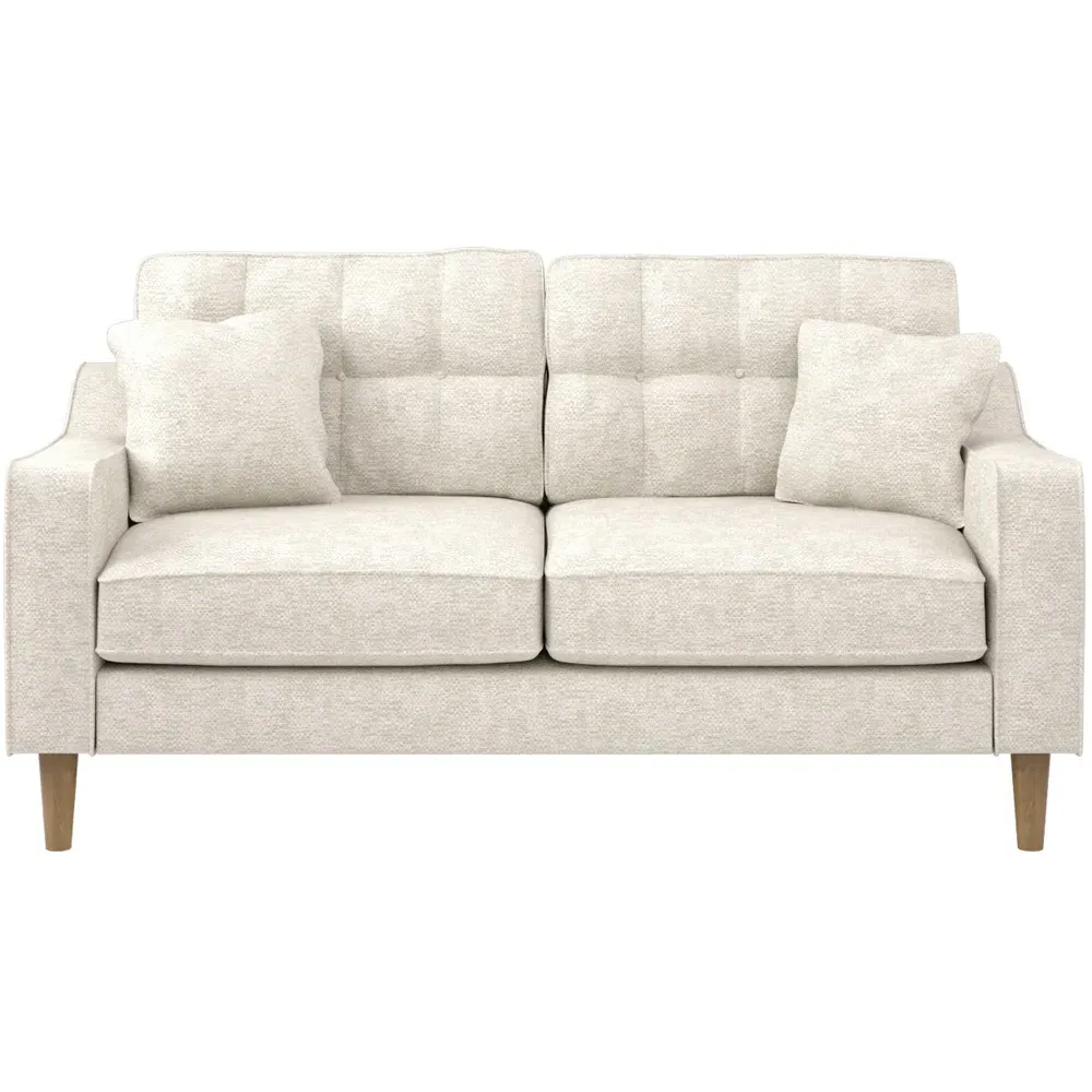 Jude 2-Seater Sofa with Button Detailing - Beige, Fabric