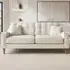 Jude 3-Seater Sofa with Button Detailing - Beige, Fabric