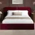Lena Double Ottoman Bed with Storage - Burgundy, Velvet