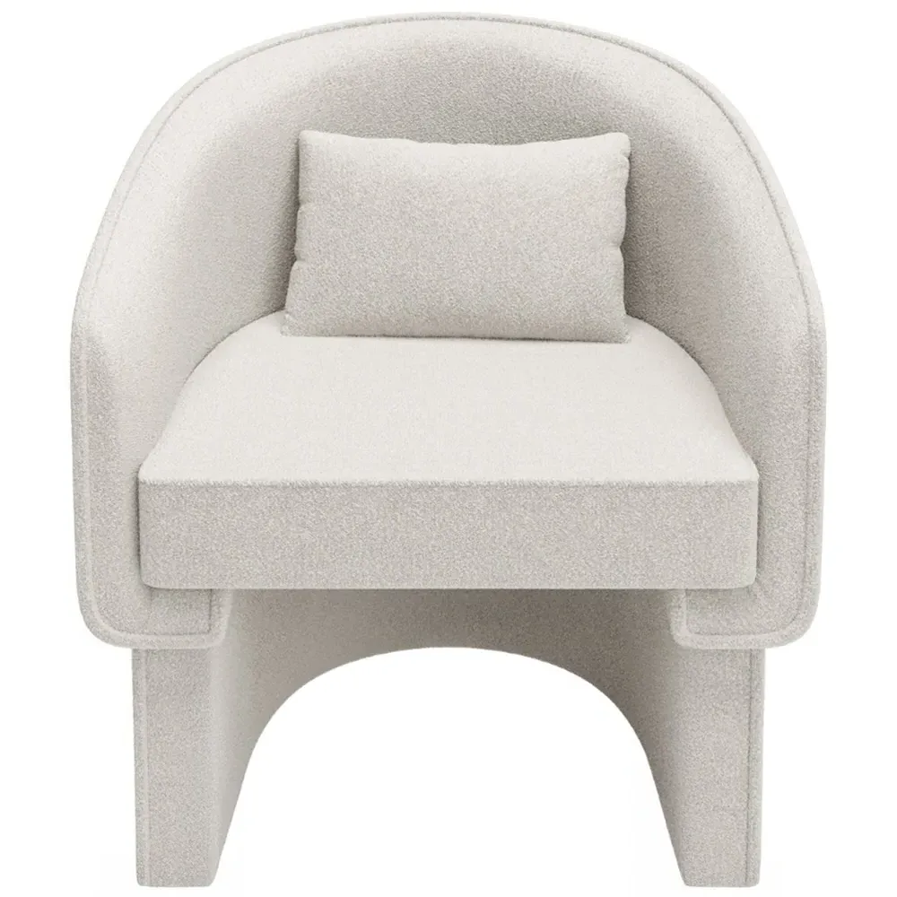 Lowen Accent Chair - Cream, Boucle