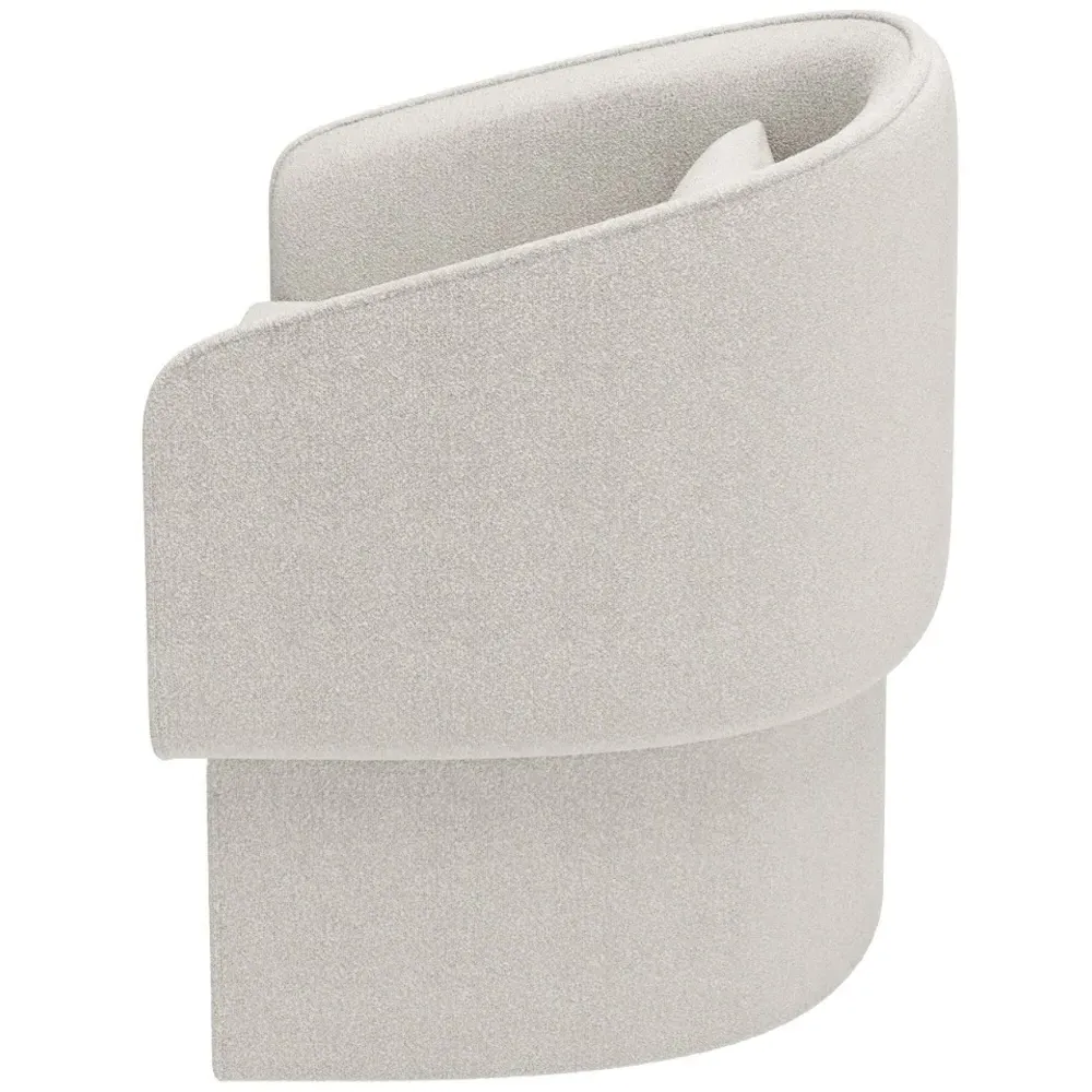 Lowen Accent Chair - Cream, Boucle