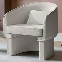 Lowen Accent Chair - Cream, Boucle
