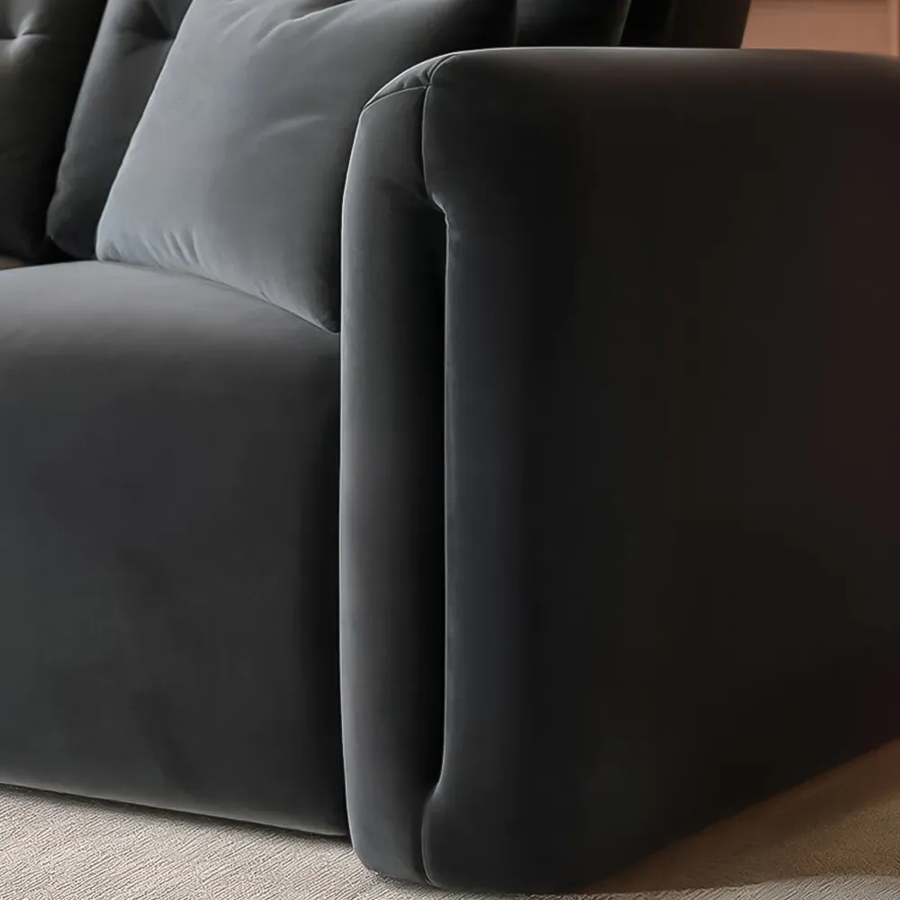 Mabel 2-Seater Sofa - Grey, Velvet