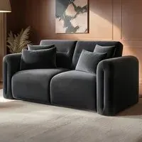Mabel 2-Seater Sofa - Grey, Velvet