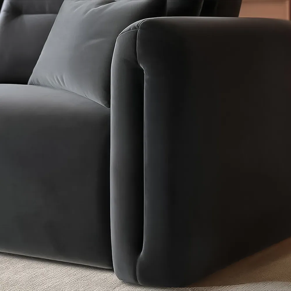 Mabel 3-Seater Sofa - Grey, Velvet