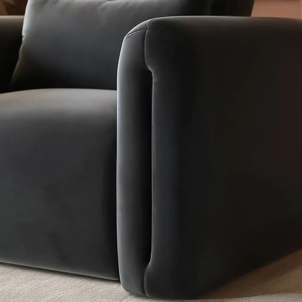 Mabel Armchair - Grey, Velvet