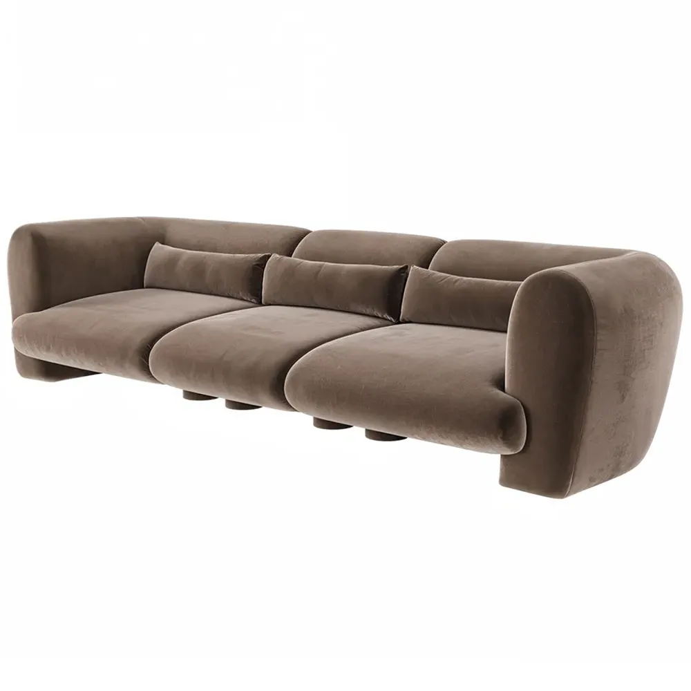 Maddox 4-Seater Sofa - Chocolate, Velvet